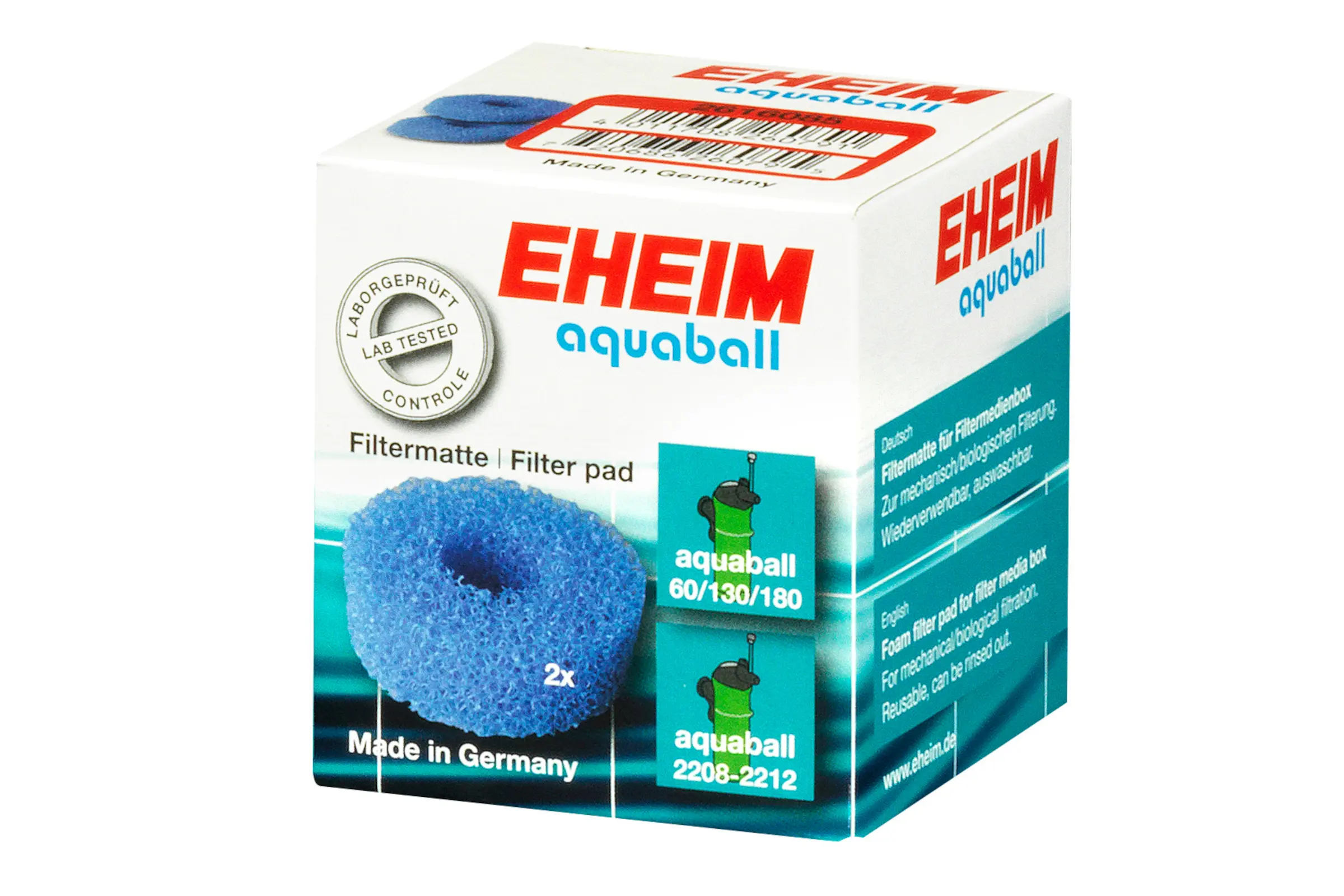 Eheim Filtermatten für Aquaball 2401/02/03, 2 Stück