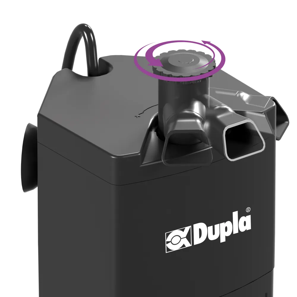 Dupla Ersatz-Filterpad für Clean Flow Filter 80 (Art.-Nr. 79600) – maßgenaue Vorfiltermatte für Innenfilter; Bild zeigt das Filteroberteil mit Anschlussdüsen