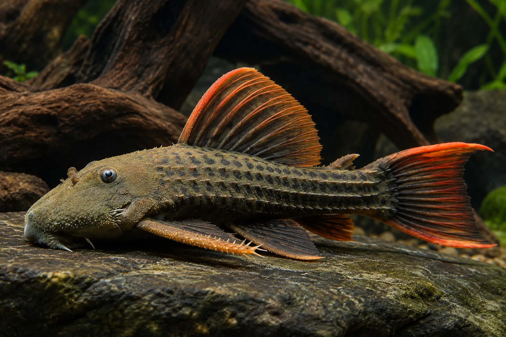 L24 Rotflossen-Kaktuswels, Pseudacanthicus cf serratus, ca. 12,0-15,0 cm