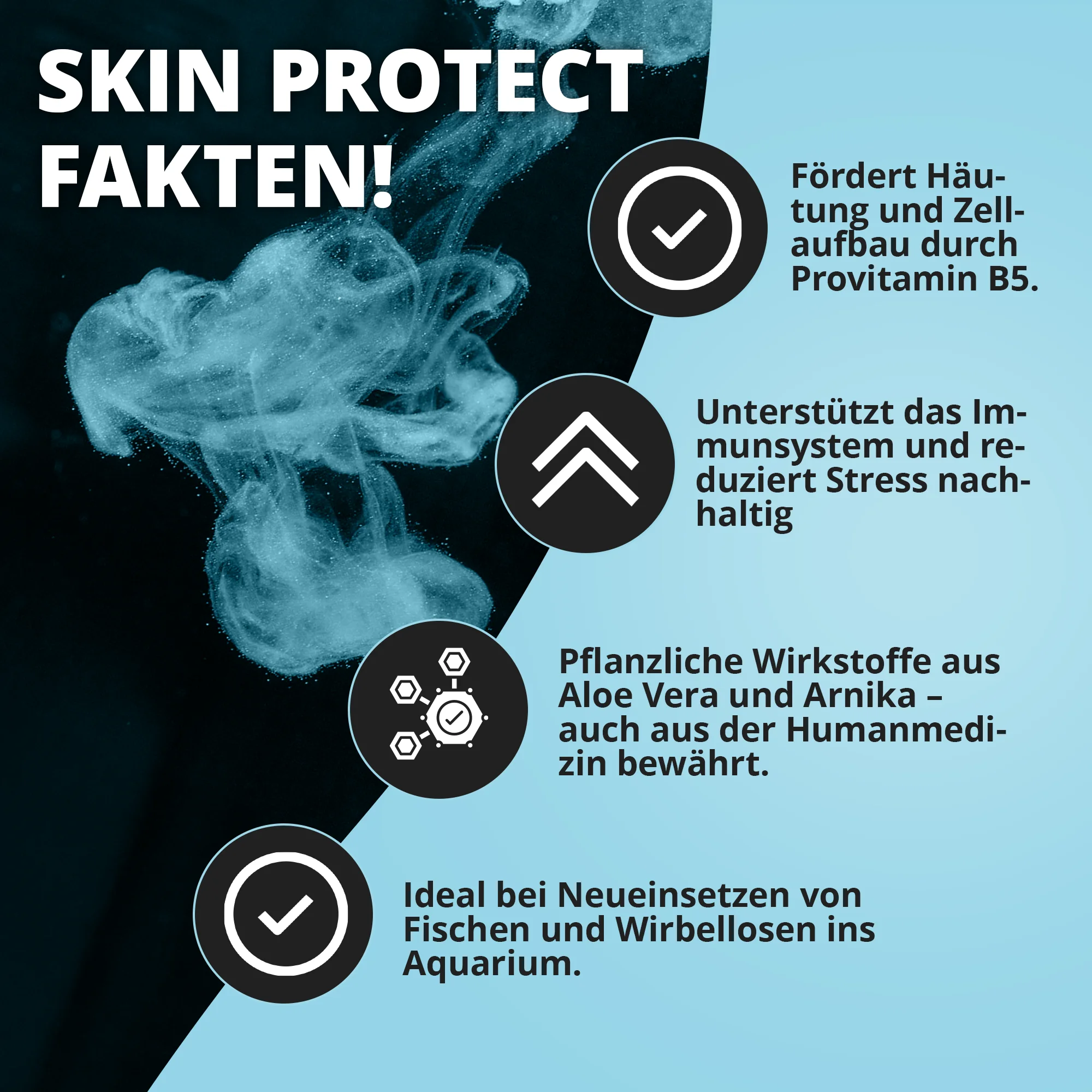 Provitamin B5, Aloe Vera und Arnika für Aquarienfische