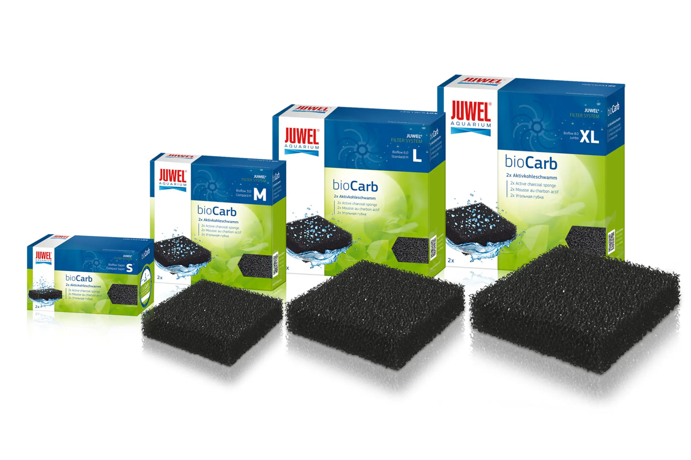 Juwel bioCarb, Aktivkohleschwamm, in 4 Größen