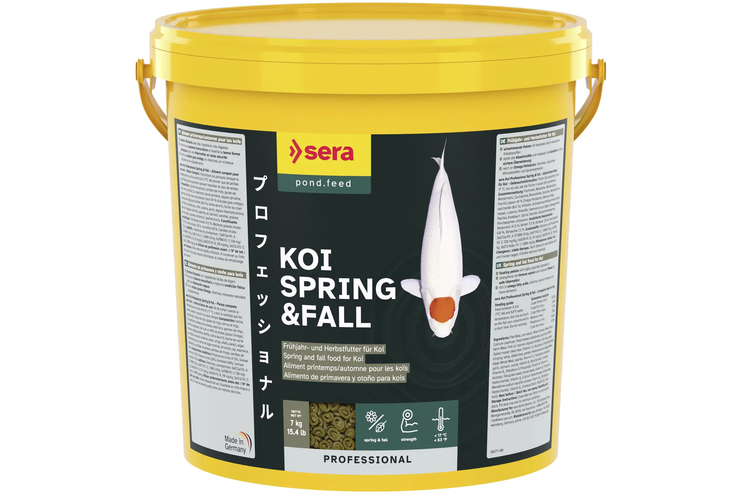 Sera Koi Professional Spring & Fall, Koifutter, 21 L (7 kg)