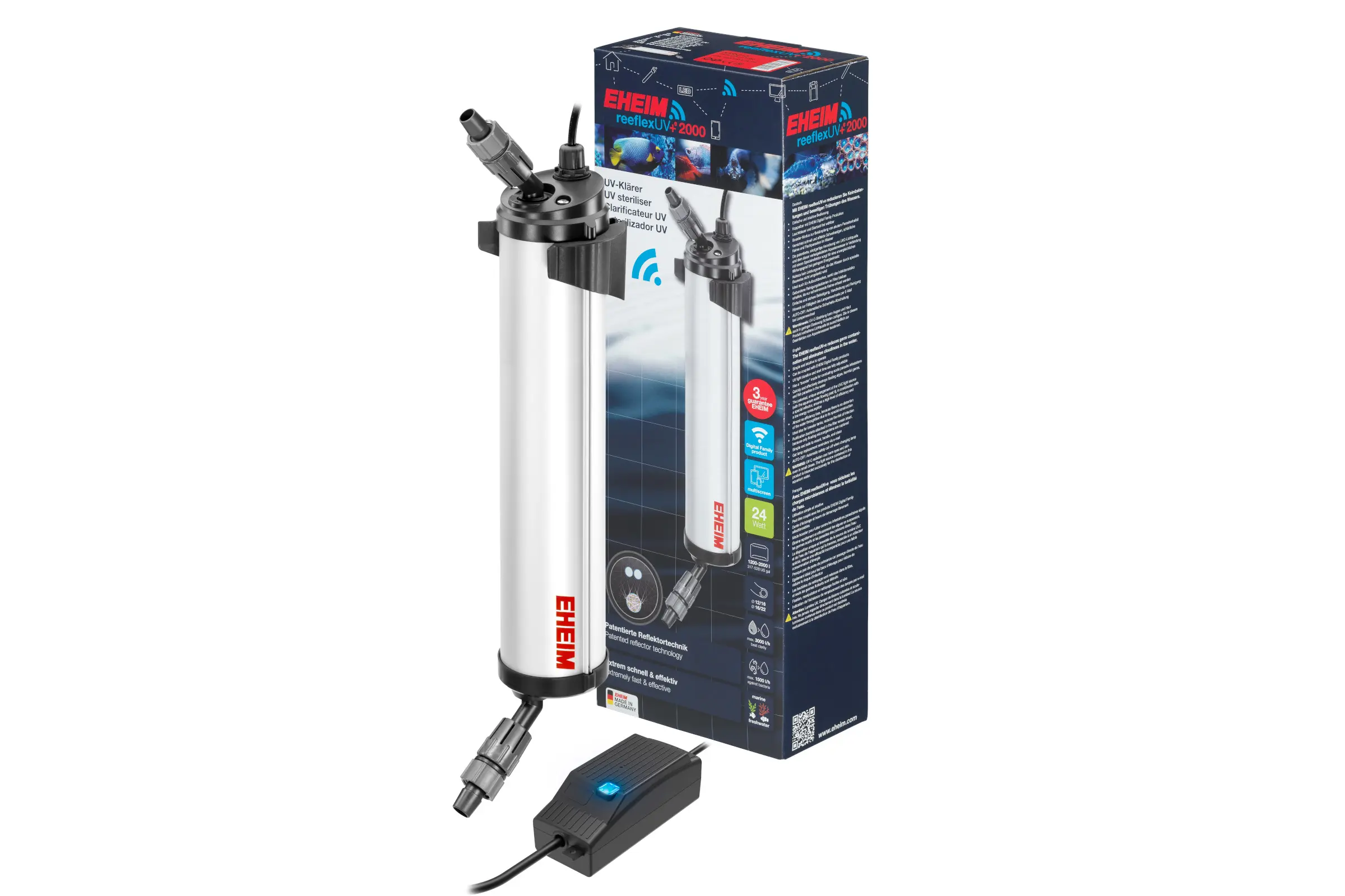 Eheim reeflexUV+e 2000, smarter UV-Klärer, 24 W