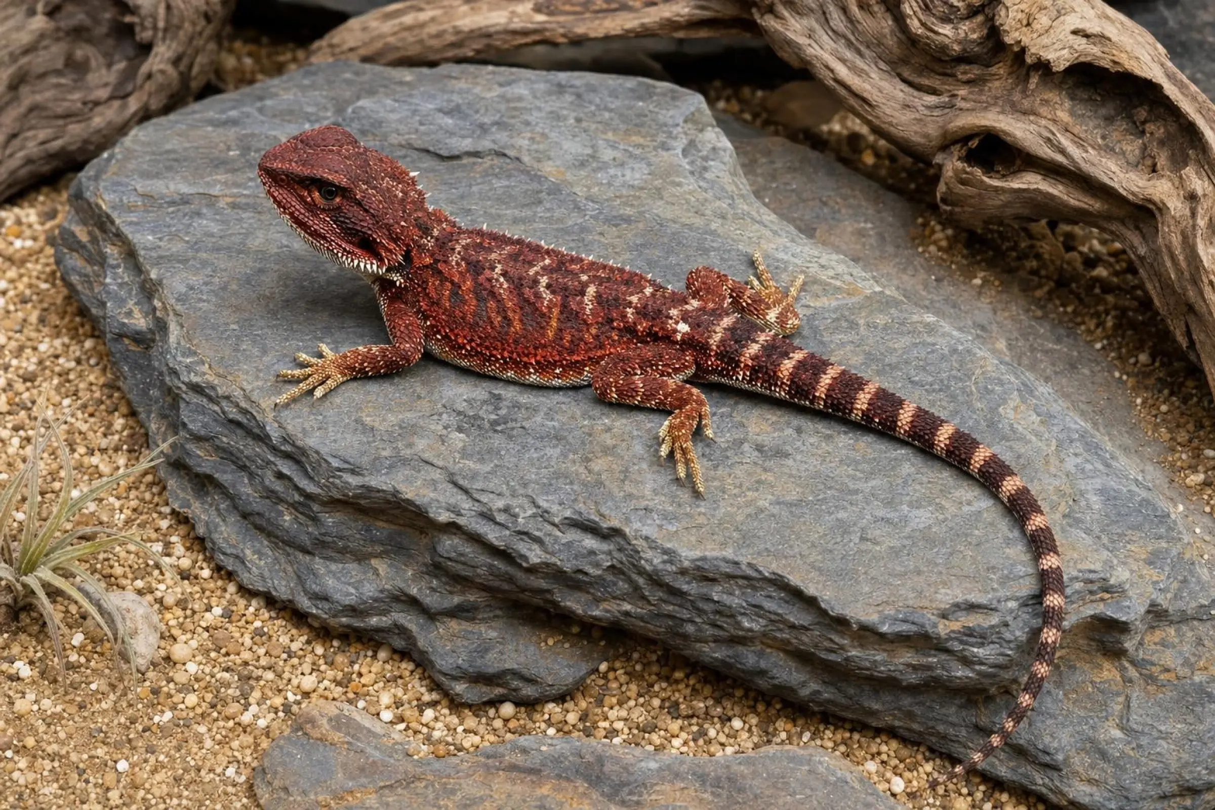 Streifenköpfige Bartagame „Dark Red Monster“, Pogona vitticeps