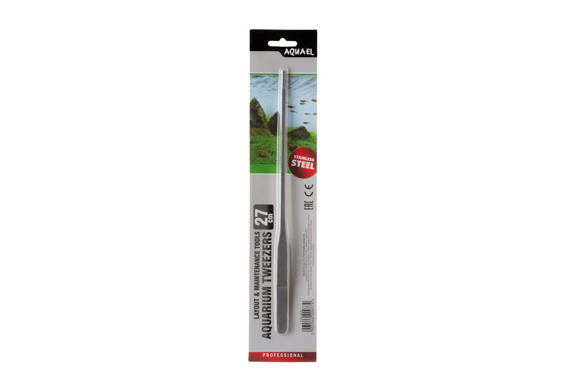 Aquael Tweezers, Pinzette, 27 cm, in gerade und gebogen