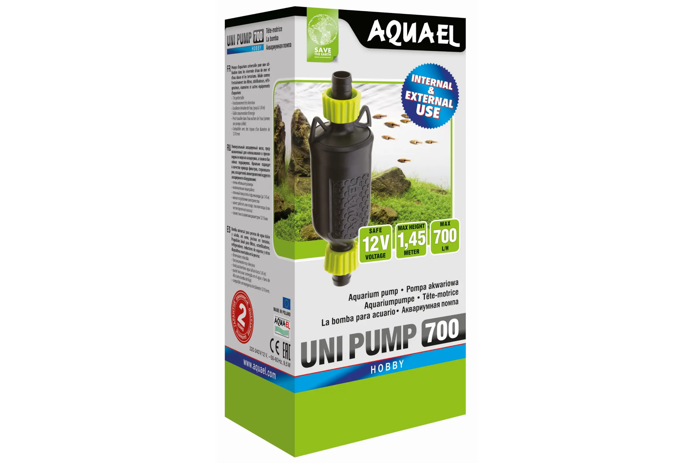 Aquael Uni Pump 700, Aquarien-Universalpumpe