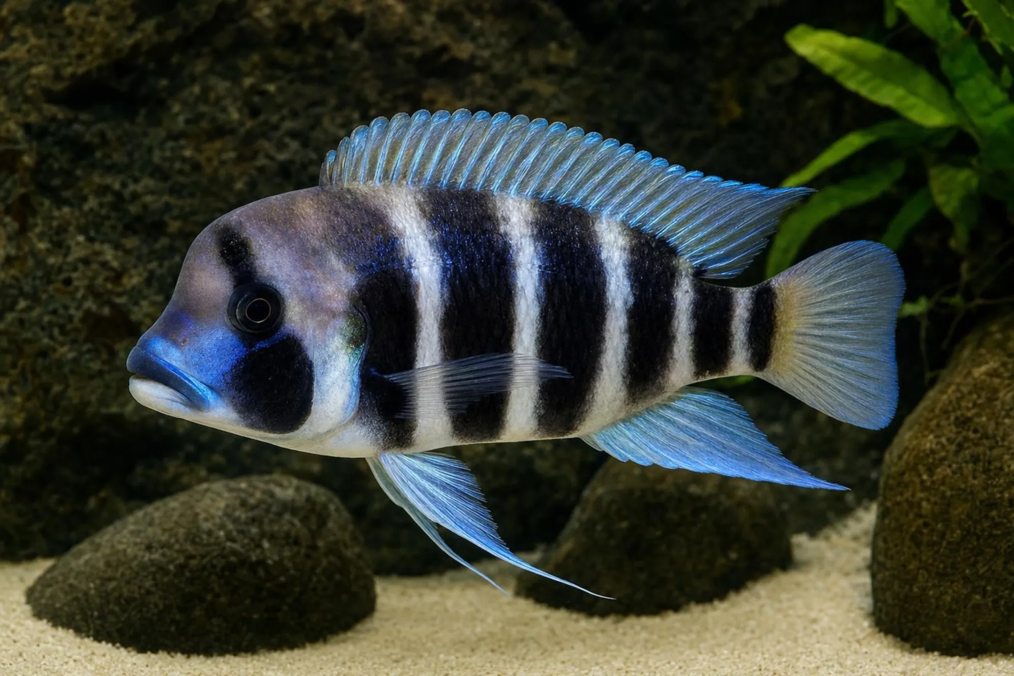 Tanganjika-Beulenkopf „Kigoma“, Cyphotilapia frontosa, ca. 3,5 cm