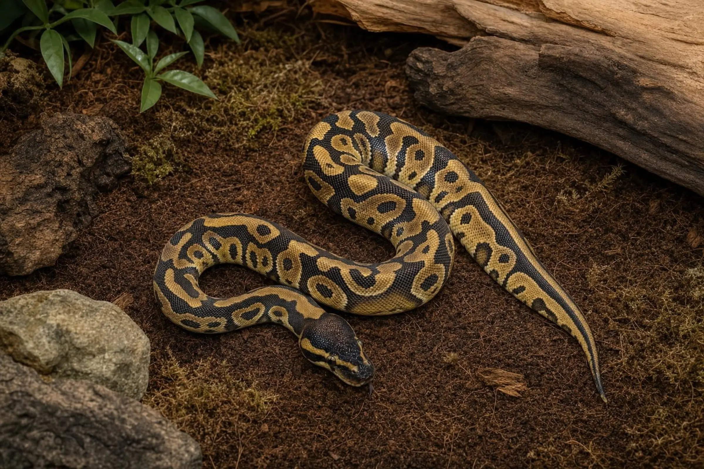 Enchi-Leopard-Königspython het. Pied, Python regius