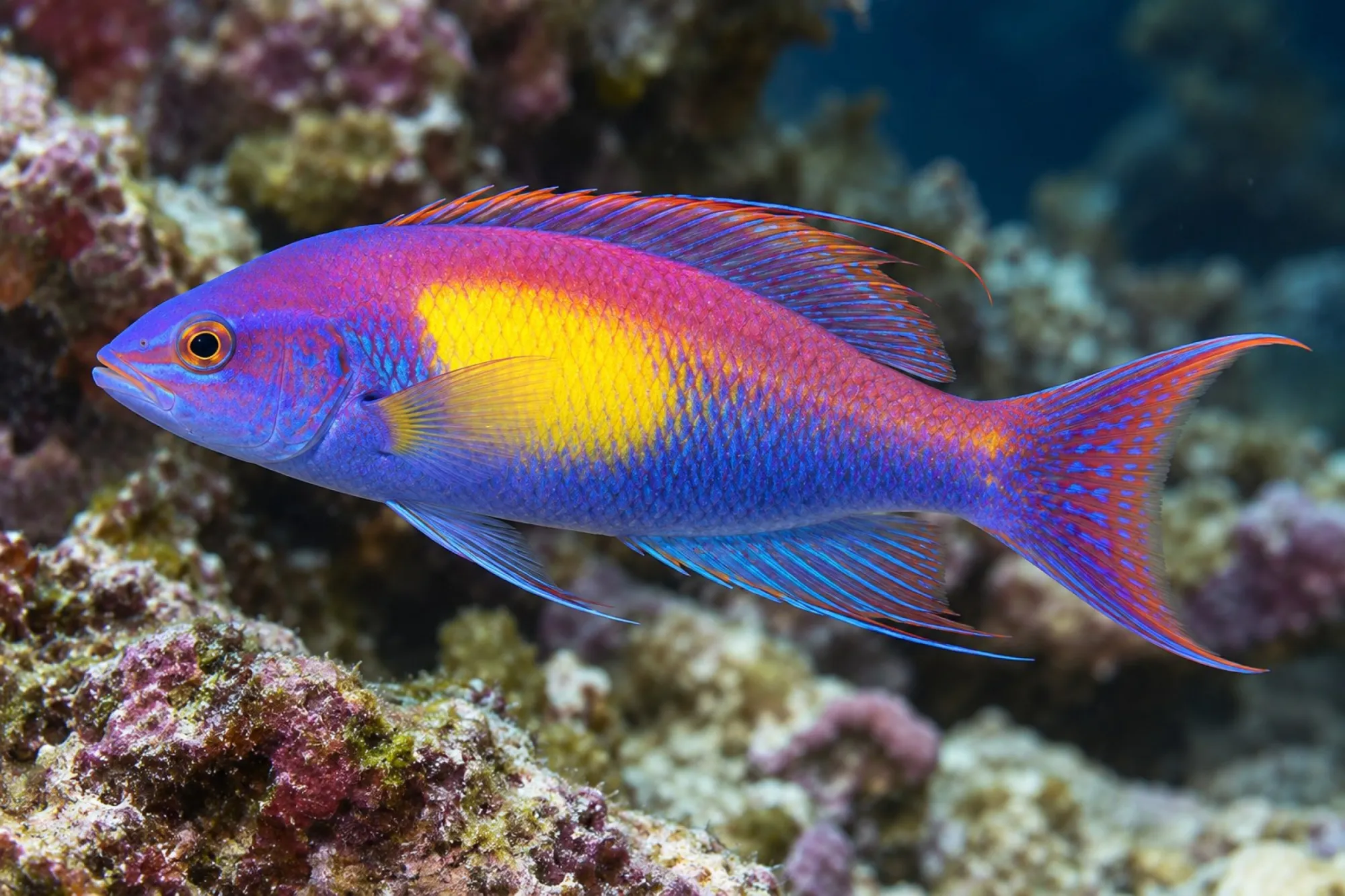 Gelbseiten-Zwerglippfisch, Cirrhilabrus ryukyuensis