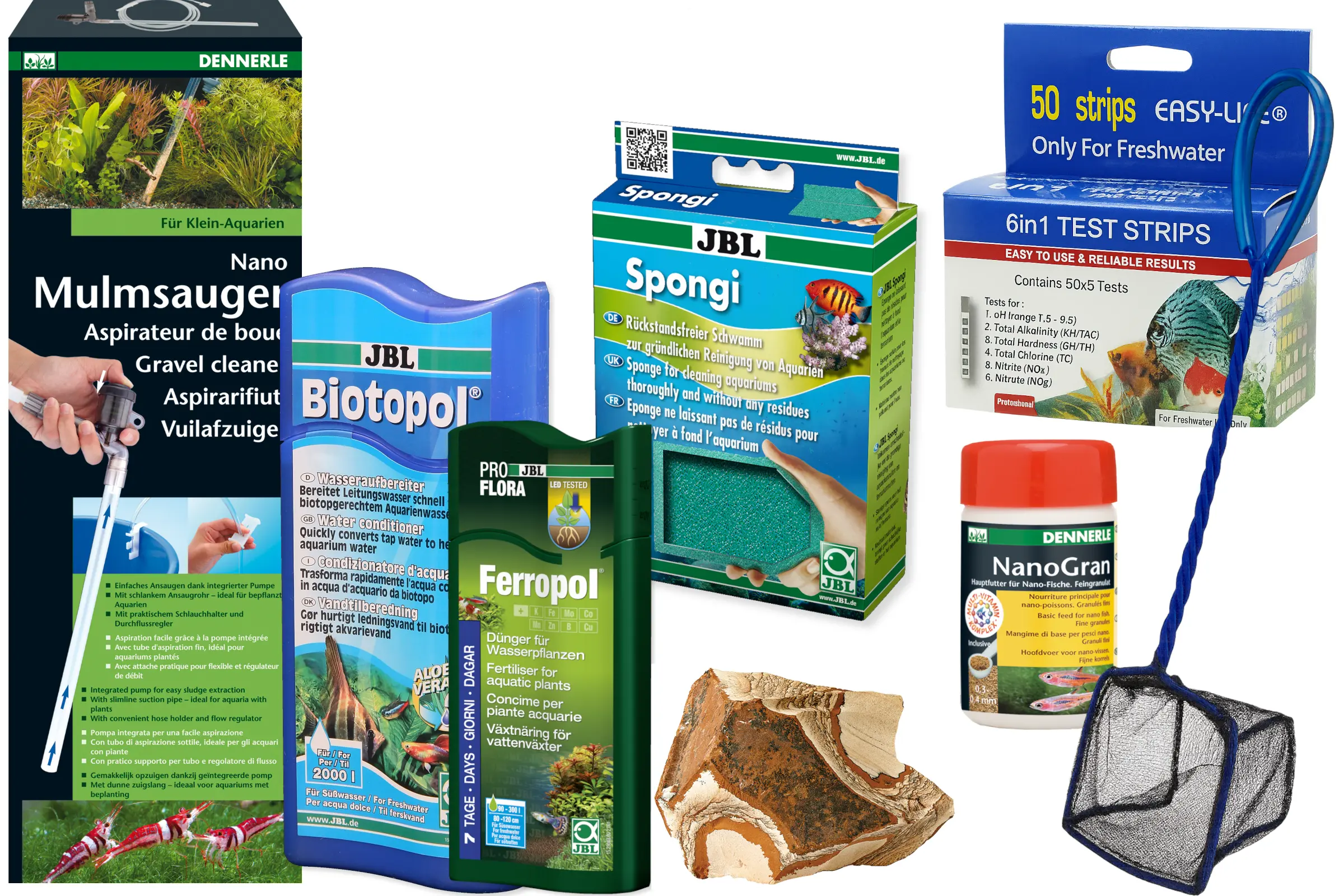Aquariumzubehör: Mulmsauger, Wasseraufbereiter, Teststreifen