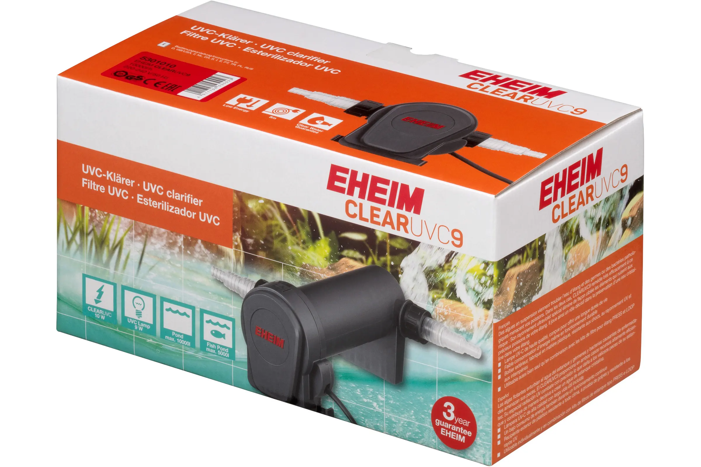 Eheim CLEARUVC-9, Teich-UV-Klärer mit 9 Watt