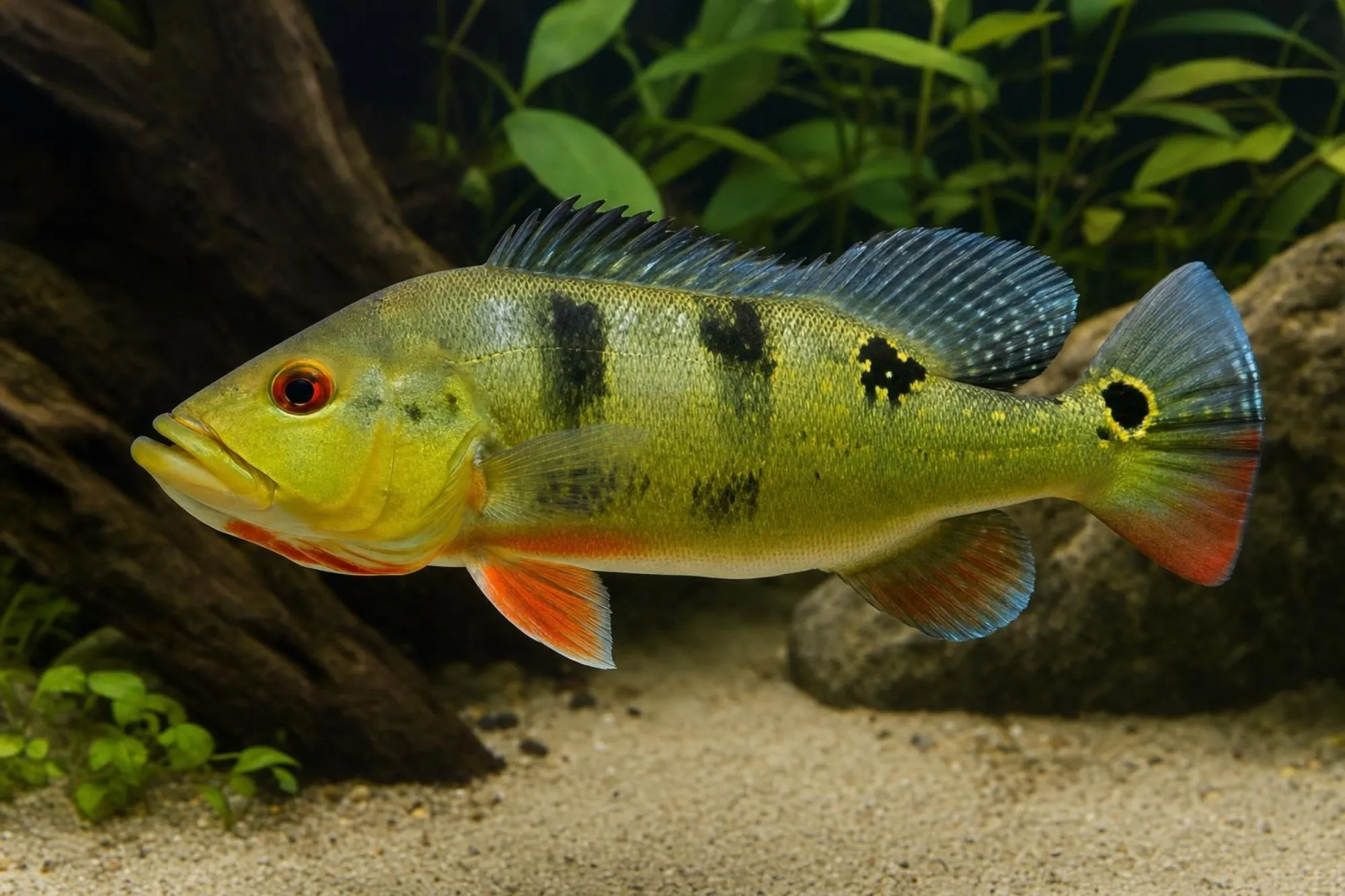 Augenfleck-Kammbuntbarsch, Cichla ocellaris, ca. 7,0-8,0 cm