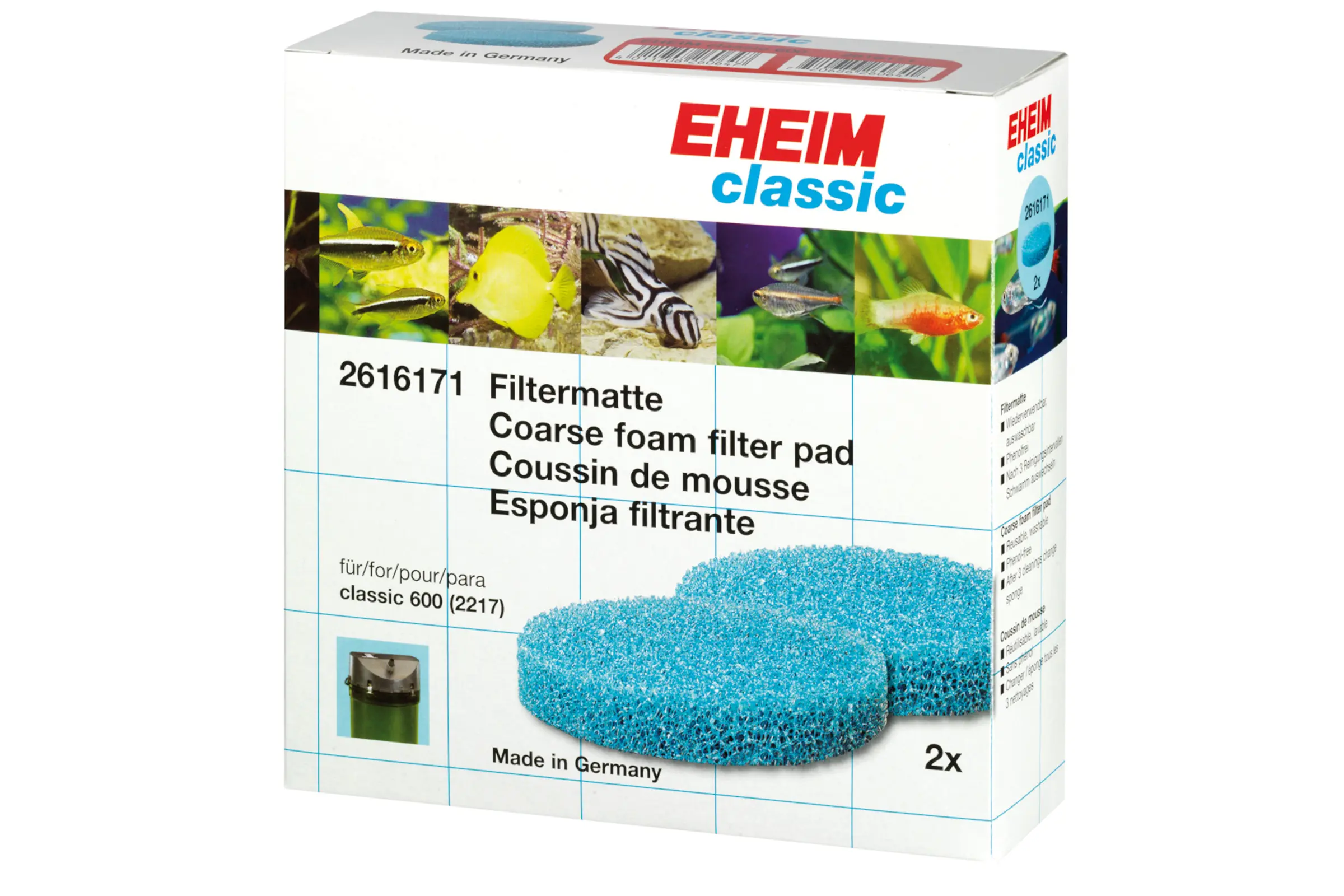 Eheim Filtermatten für Classic 600 (2217), 2 Stück