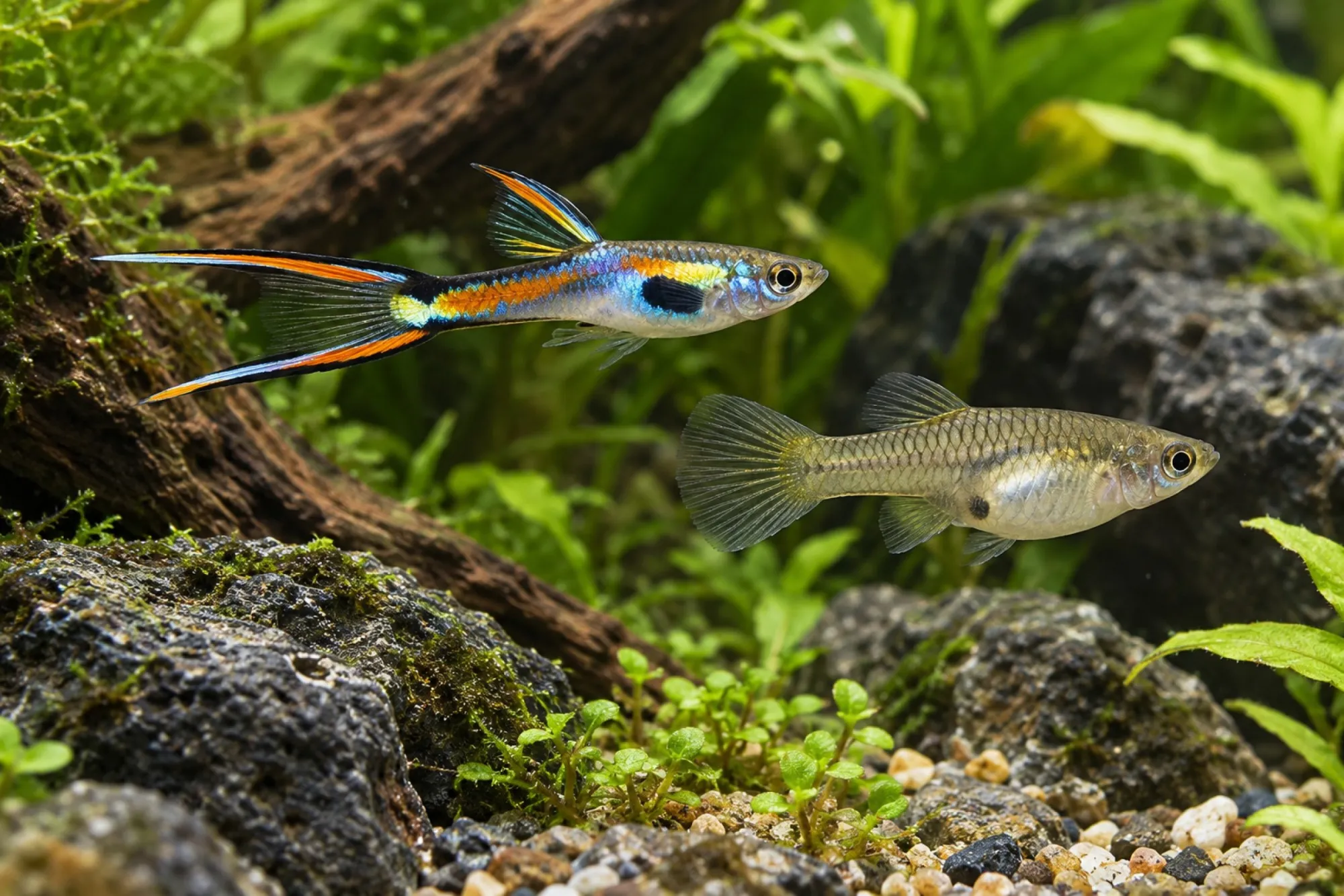 Endler-Guppy „Doppelschwert“, Poecilia wingei