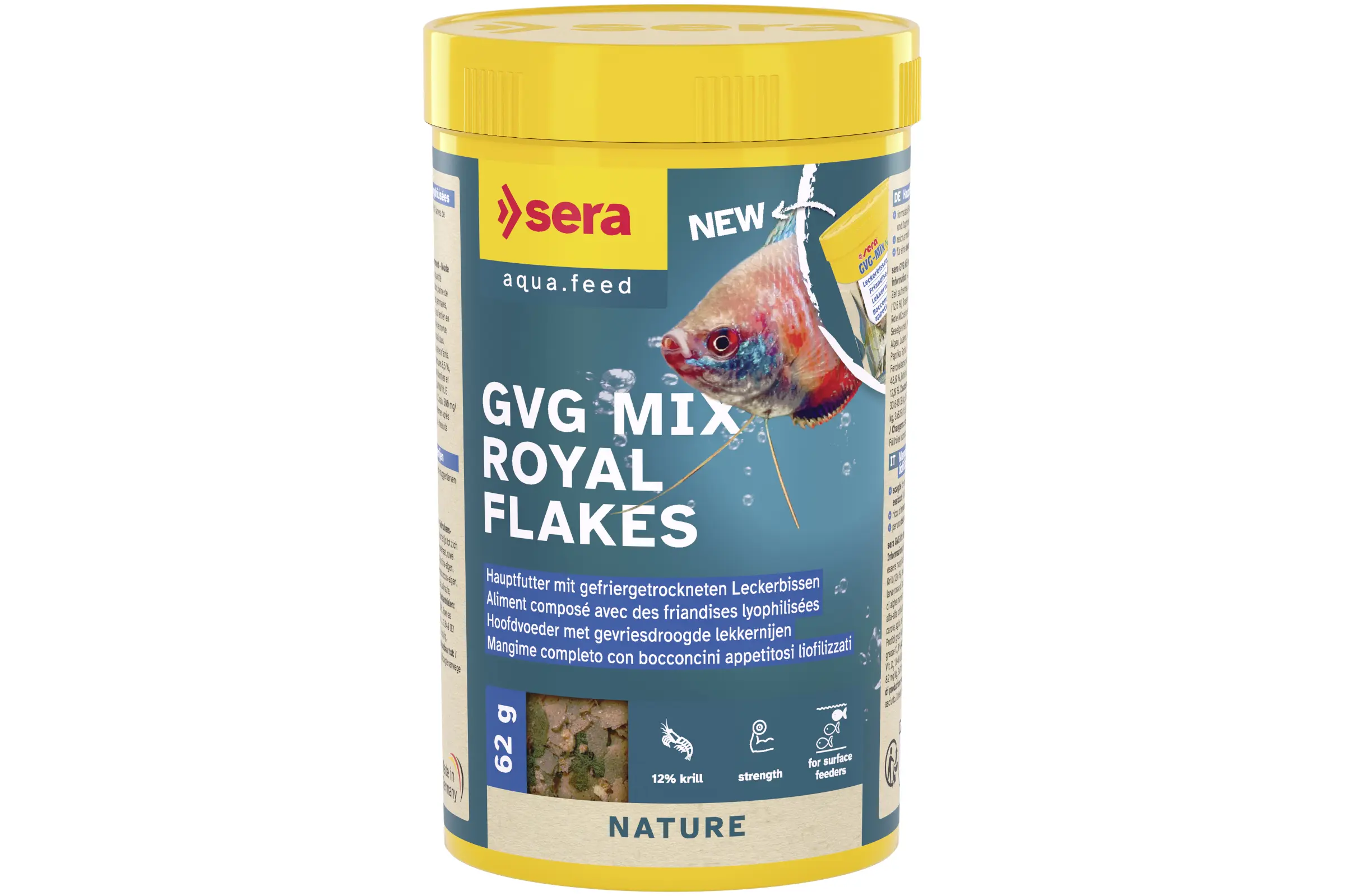 Sera GVG-Mix Royal Flakes, Hauptfutter-Flockenmix, 250 ml