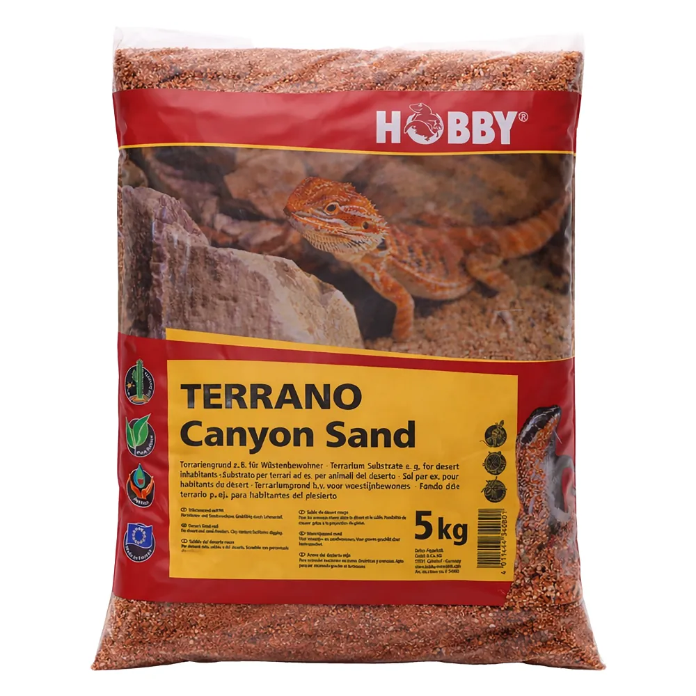 Hobby Terrano Canyon Sand, feiner rötlicher Terrariensand, 5 kg