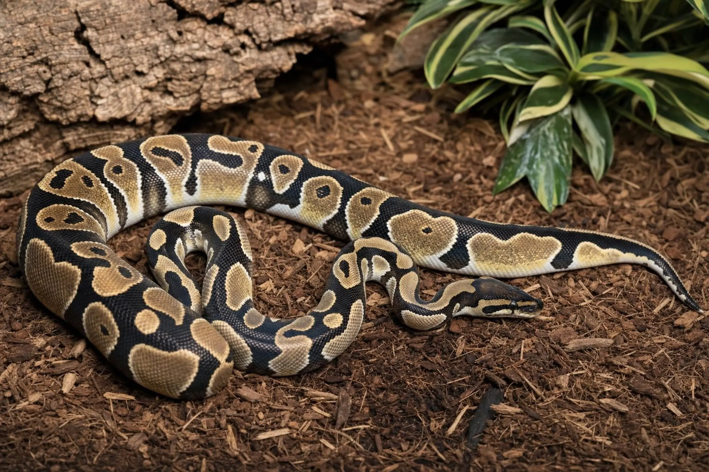 Königspython „Mojave Pastel Piedball“, Python regius
