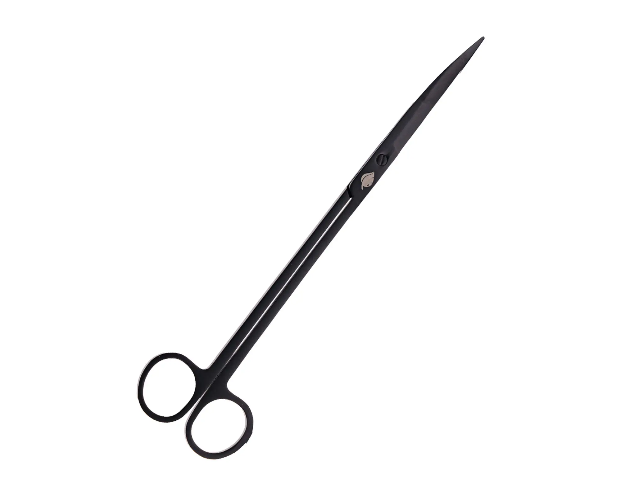 Schwarze, lange Schere mit feiner, spitzer Spitze