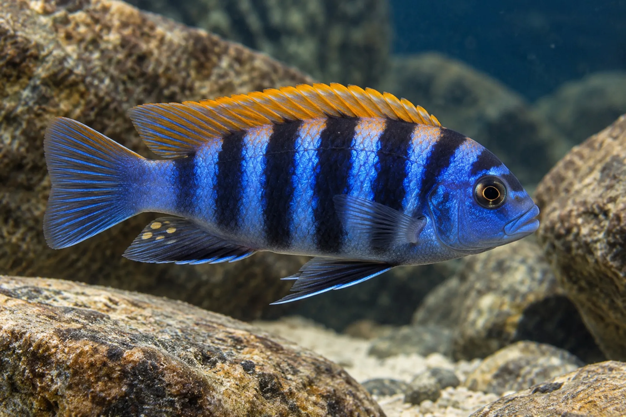 Afra-Buntbarsch „Cobue“, Cynotilapia zebroides