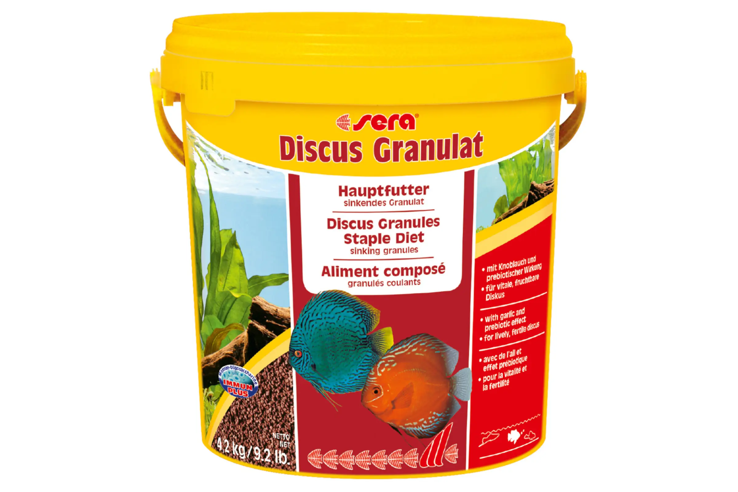 Sera Discus Granulat Nature, Hauptfutter-Granulat, 10 Liter