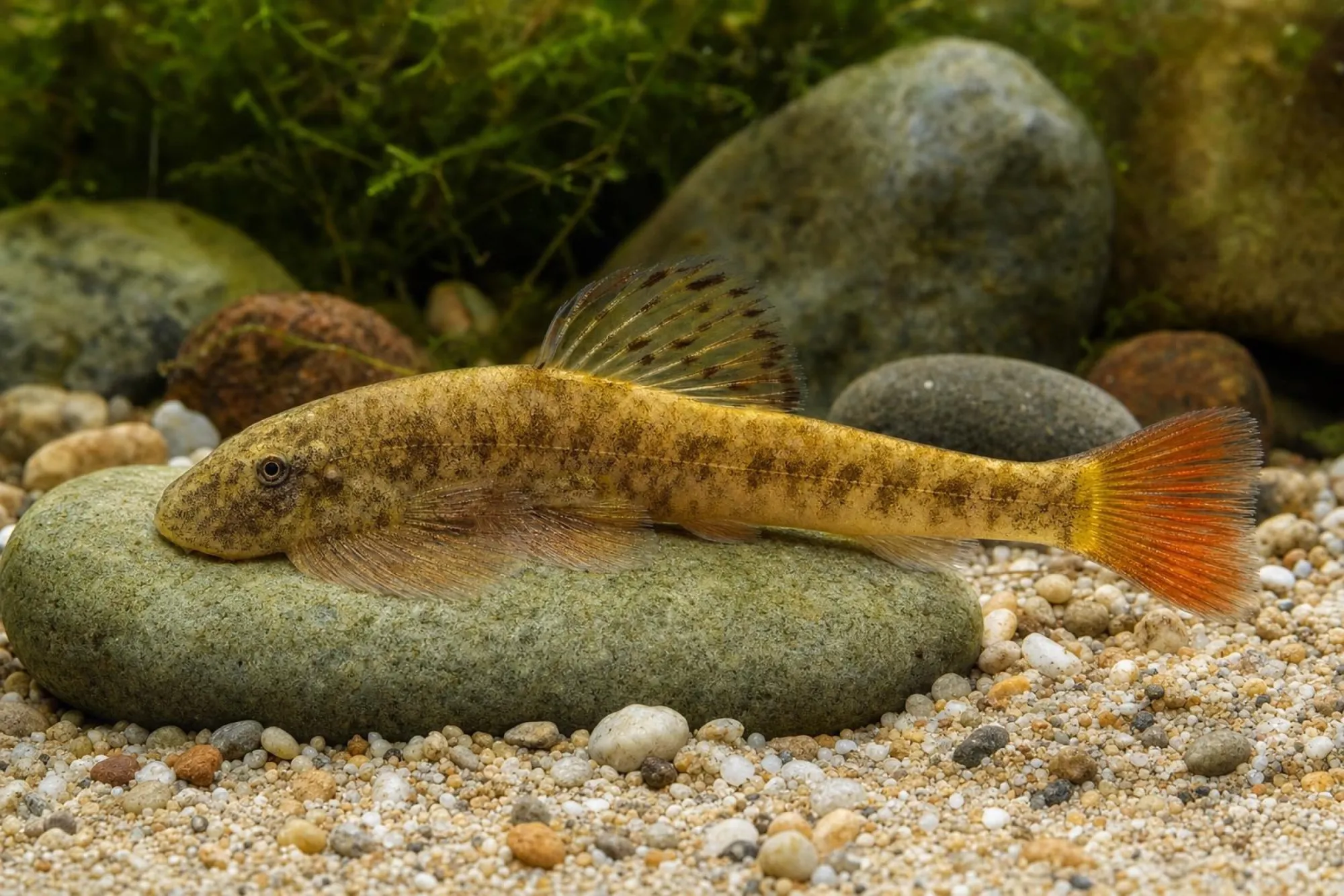 Flossensauger „Double Red“, Pseudogastromyzon sp.