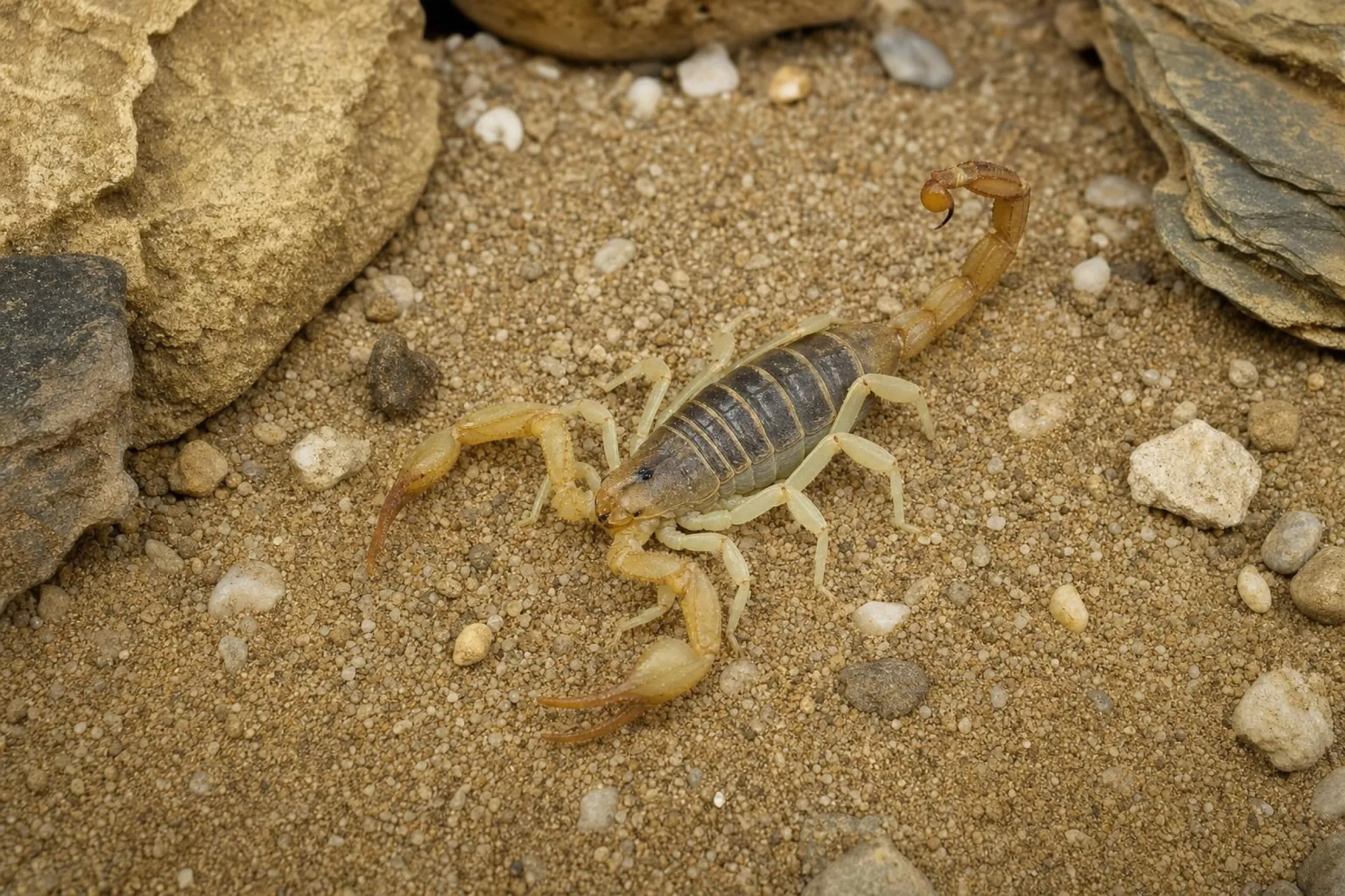 Arizona-Streifenschwanzskorpion, Hoffmannius spinigerus