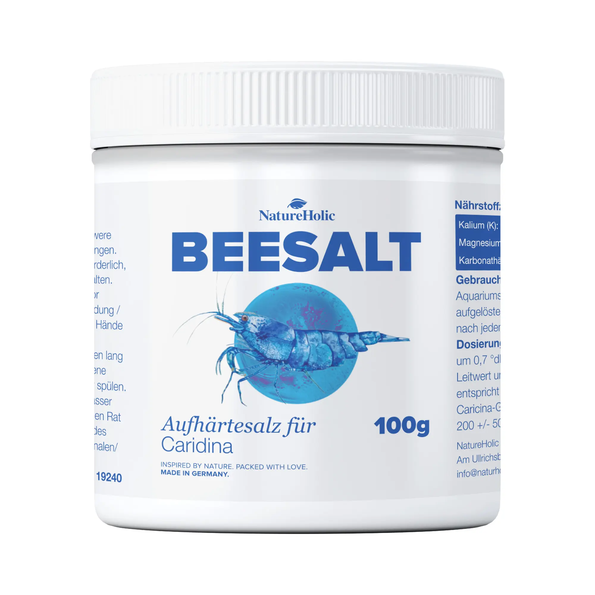 NatureHolic Beesalt Caridina, Aufhärtesalz für Weichwasser, 100 g