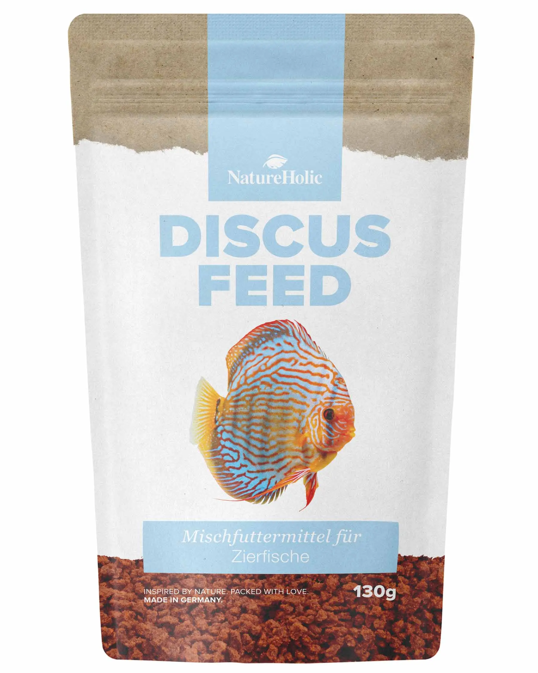 NatureHolic NatureHolic Discusfeed, Granulatfutter für Diskusfische, 130 g