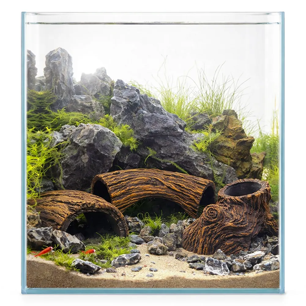 Hobby Root Wood Cave 2 – Aquarienhöhle in realistischer Wurzeloptik, 19 x 14 x 8 cm; hohles Rückzugsversteck im Aquarium oder Terrarium, warme braune Holzstruktur, ideal für Fische, Garnelen und Reptilien
