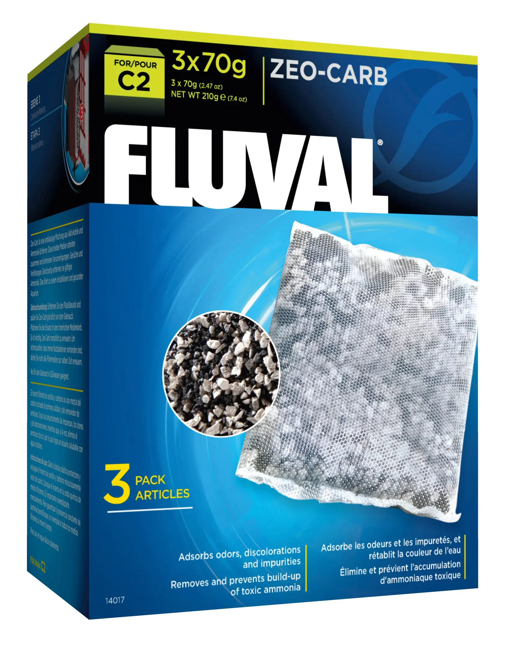 Fluval C2 Zeo-Carb 3x70 g