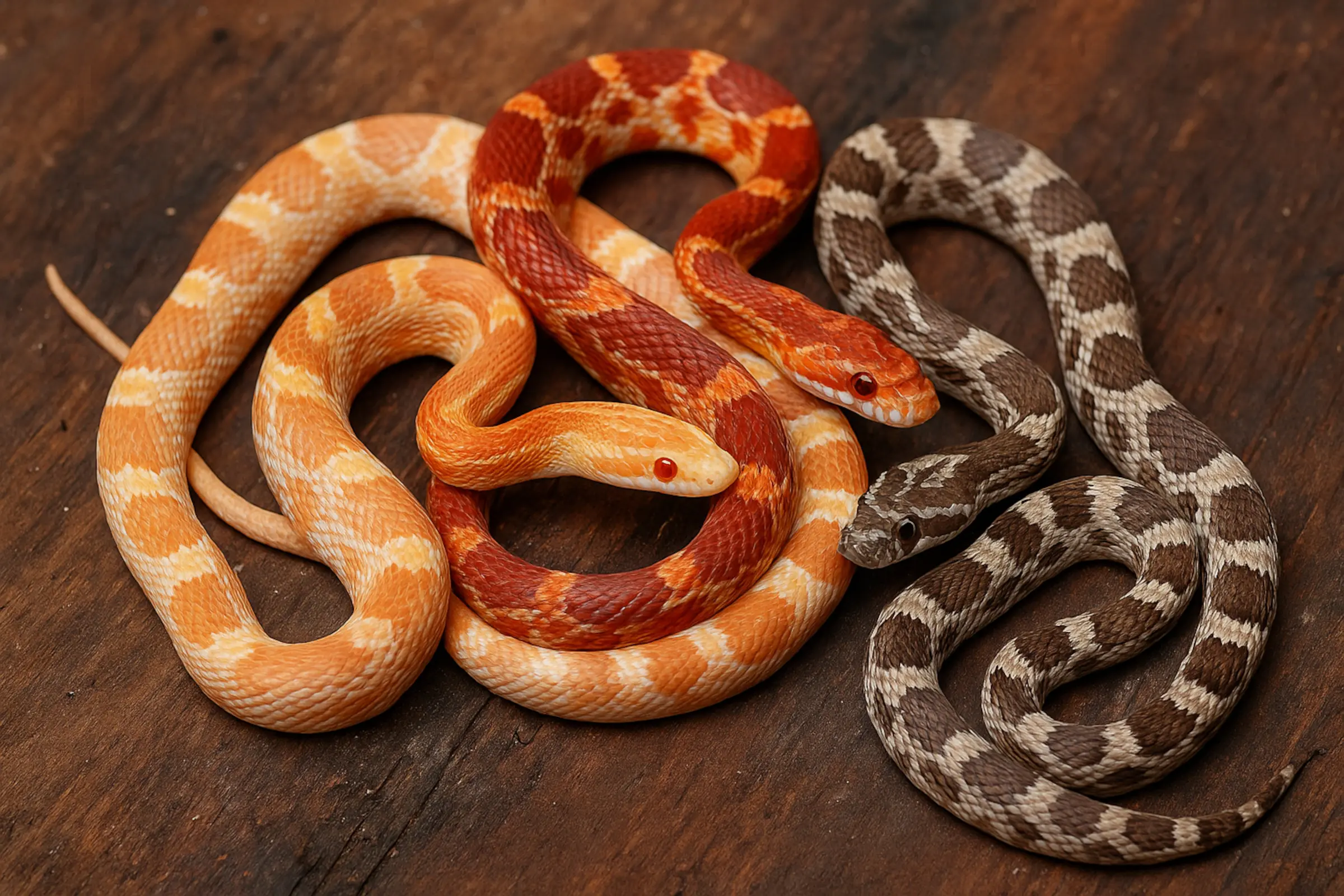 Kornnatter MIX, Pantherophis guttatus, 1 zufälliges Tier