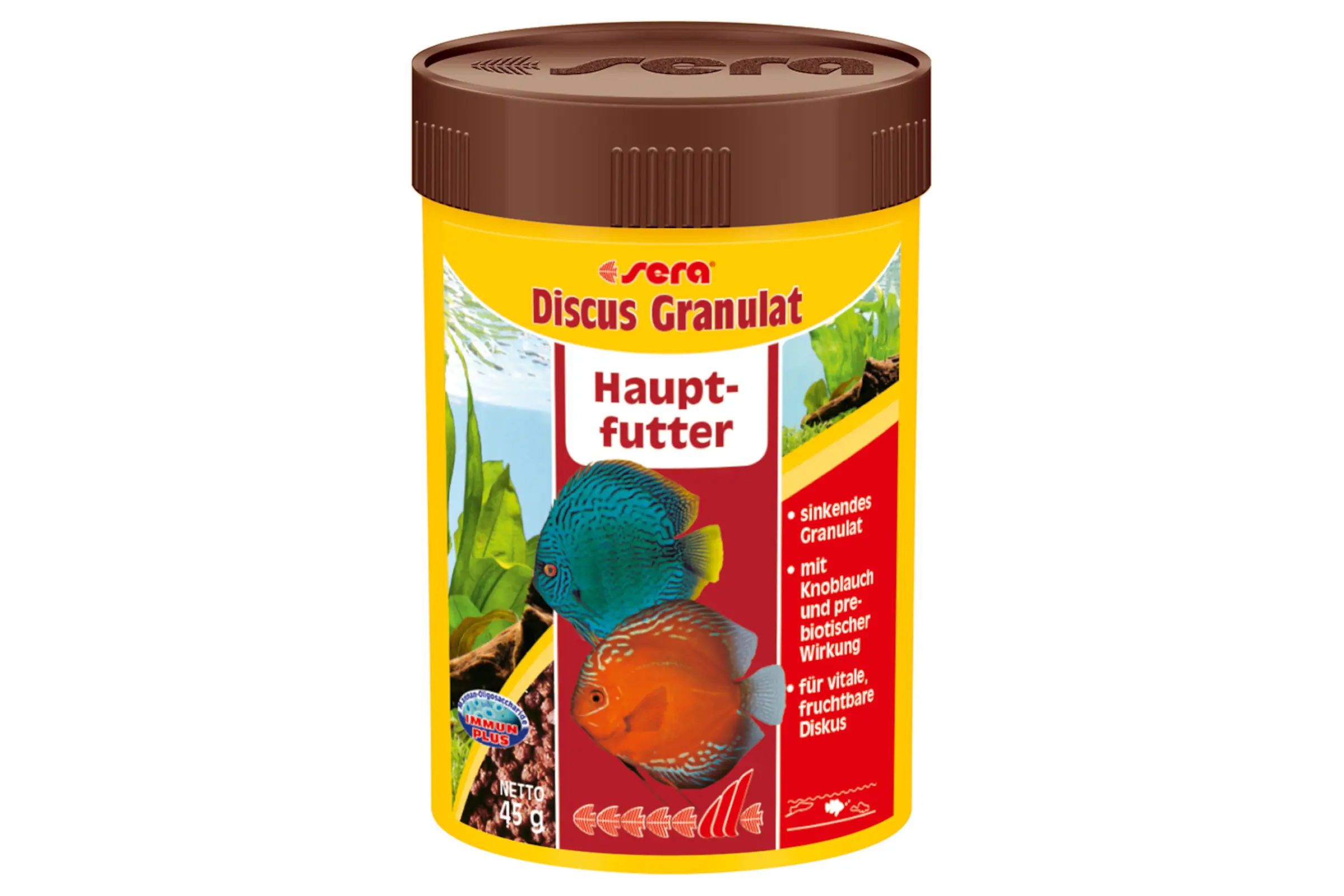 Sera Discus Granulat Nature, Hauptfutter-Granulat, 100 ml