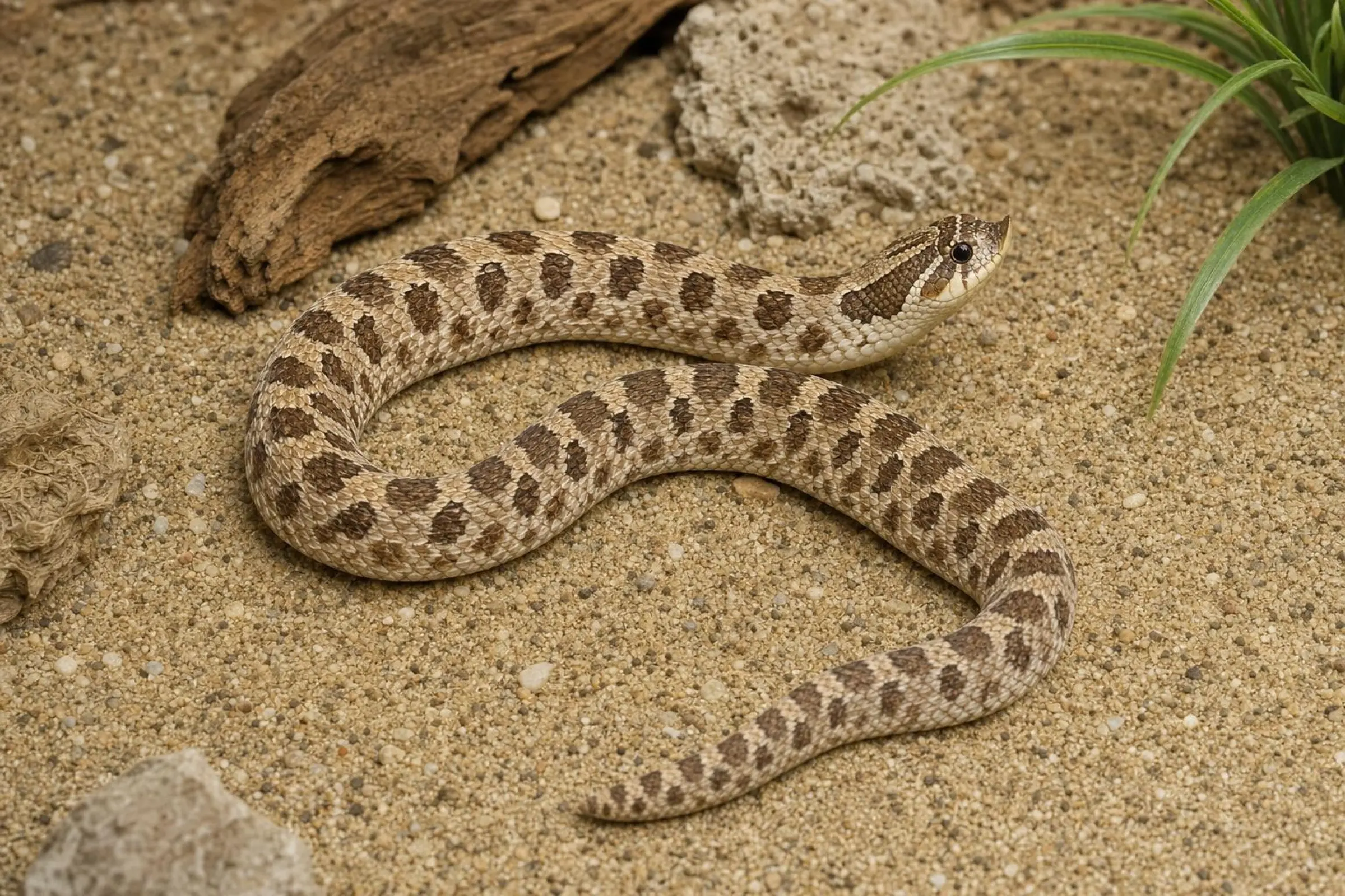 Westliche Hakennasennatter „Sable“ aus Nachzucht, Heterodon nasicus