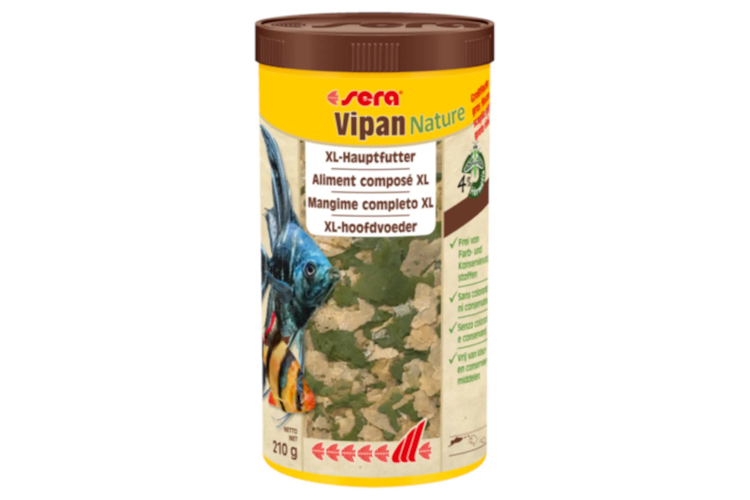 Sera Vipan Nature Großflocke, XL Hauptfutter-Flocken, 1000 ml